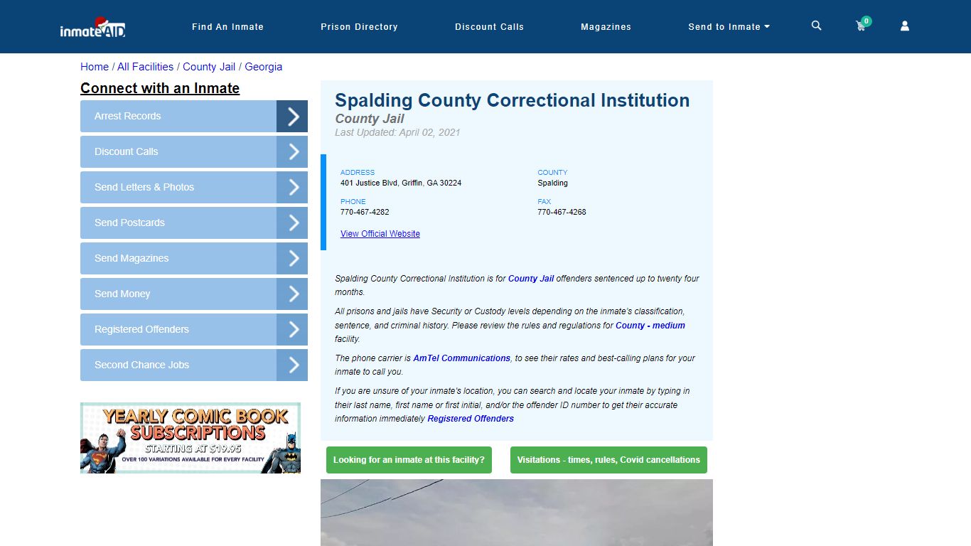 Spalding County Correctional Institution - Inmate Locator - Griffin, GA